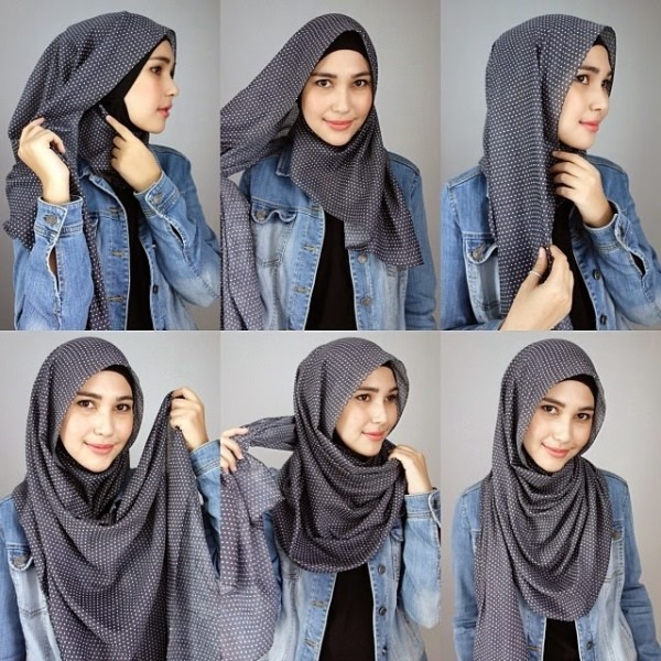 hijab polkadot
