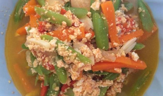Tumis Sayur Wo Bun Tel (Wortel, Buncis dan Telur) - Aneka Resep Masakan Sayur Enak Dengan Beberapa Bahan